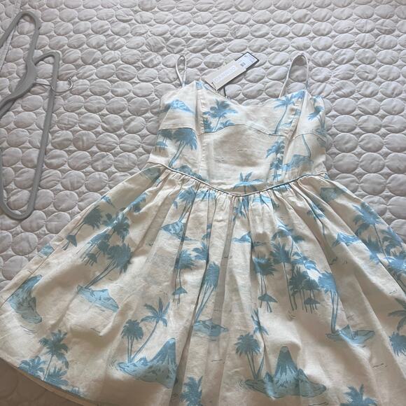 NWT Gianni Bini × DANNIJO Palm Print Linen Dress – Size 8 - Picture 5 of 7